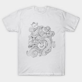 ornamental pattern. colouring T-Shirt